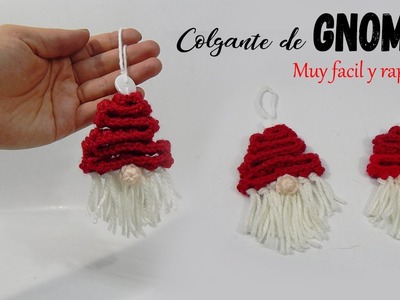 Colgante de GNOMO Decoración tejida a crochet - MUY FACIL Y RAPIDO -Creativa Mix