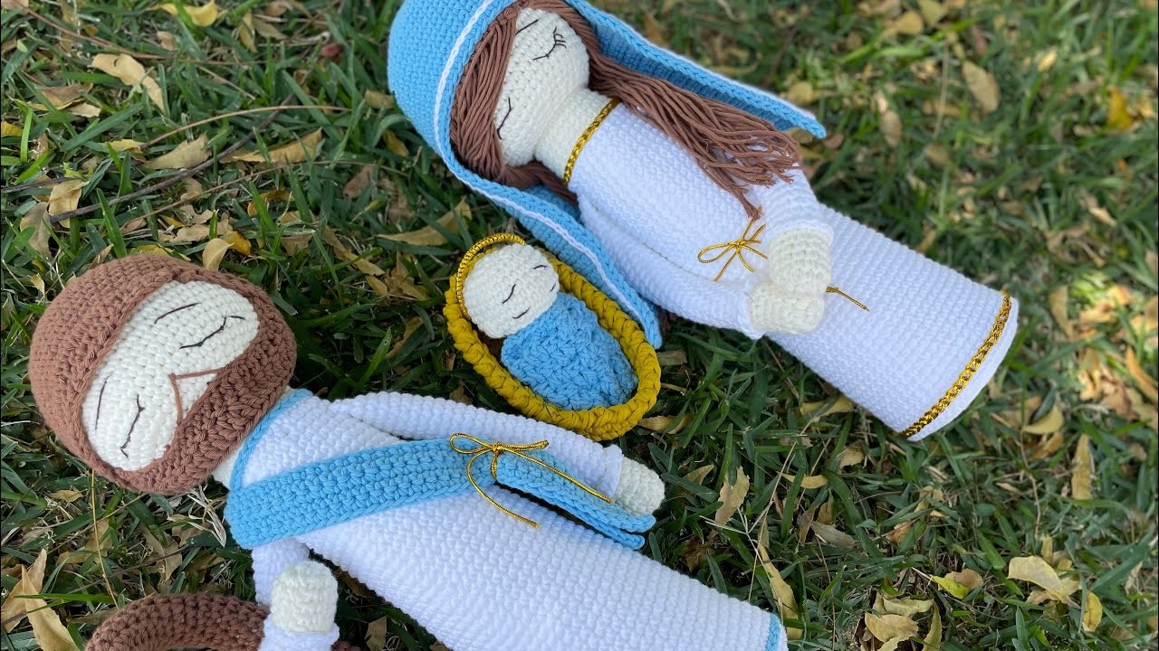 Nacimiento Amigurumi XXL - Parte 3 Cabeza Virgen Maria San José