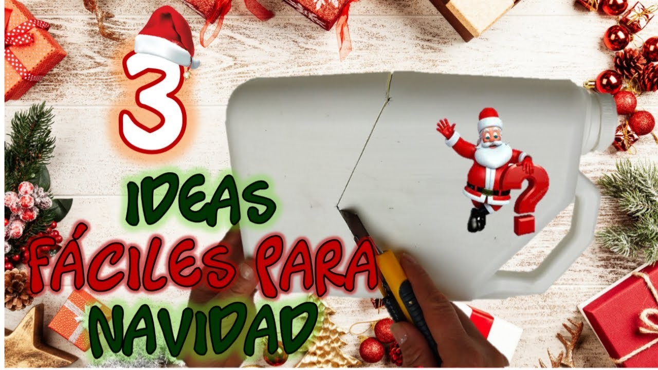 3 IDEAS FÁCILES PARA NAVIDAD - Manualidades navideñas 2021 - Christmas crafts with recycling