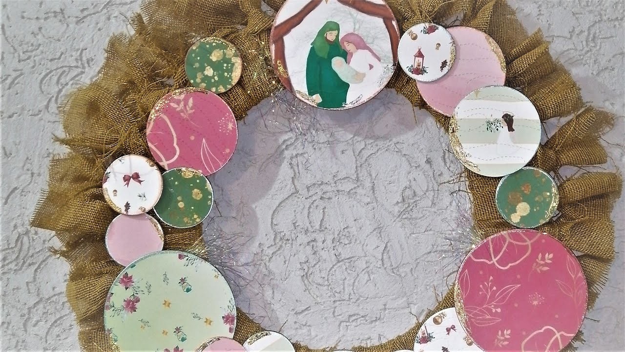 NAVIDAD cómo hacer corona fácil