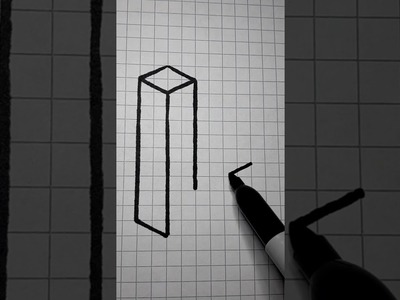Como dibujar letra L pixel efecto 3d