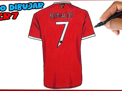 Cómo dibujar Camiseta 7 Cristiano Ronaldo - MANCHESTER UNITED CR7