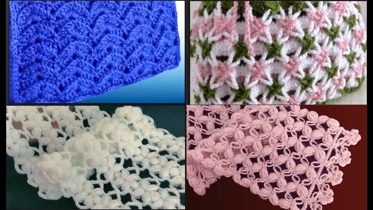 Tejer a Crochet Punto Puntadas paso a paso para Bufandas vestidos Chalecos tejidos