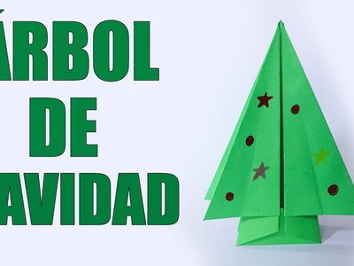 Como Hacer un Árbol de Navidad con Papel Fácil Rápido Paso a Paso | Origami