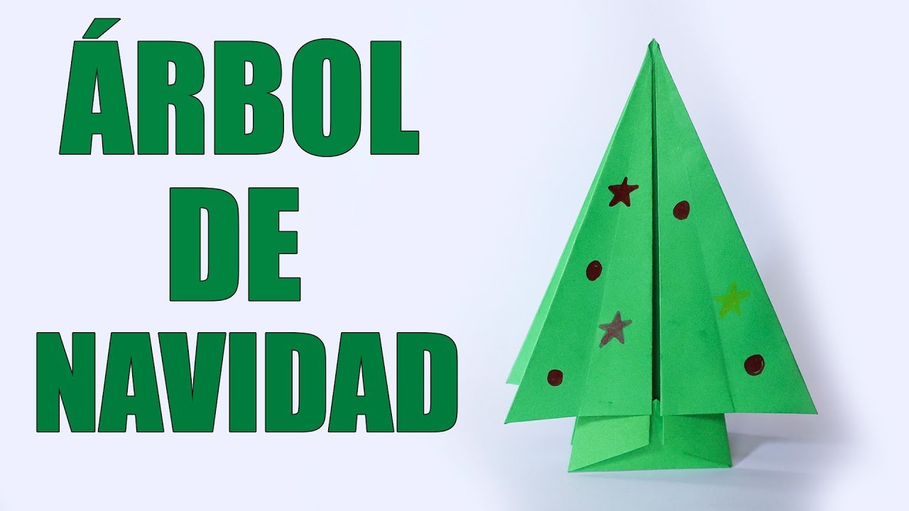 Como Hacer un Árbol de Navidad con Papel Fácil Rápido Paso a Paso | Origami