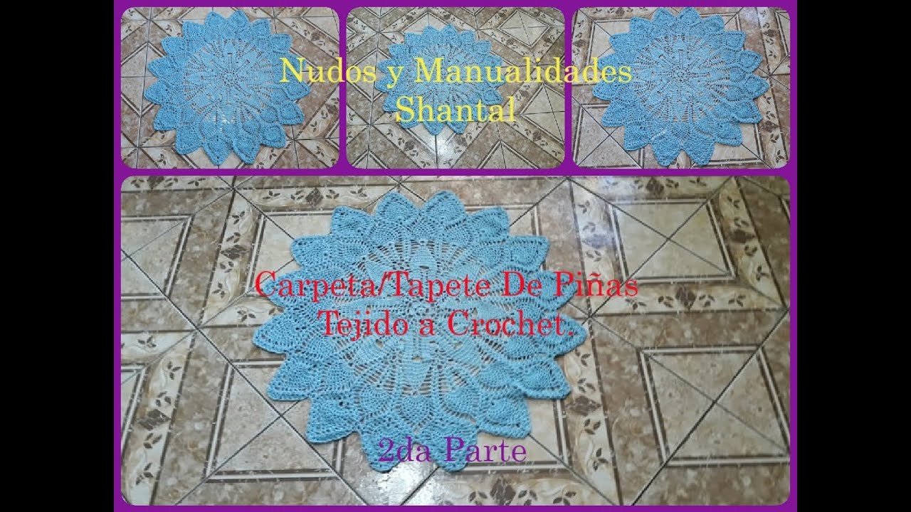 Carpeta Con Piñas Tejida a Crochet - 2da. Parte