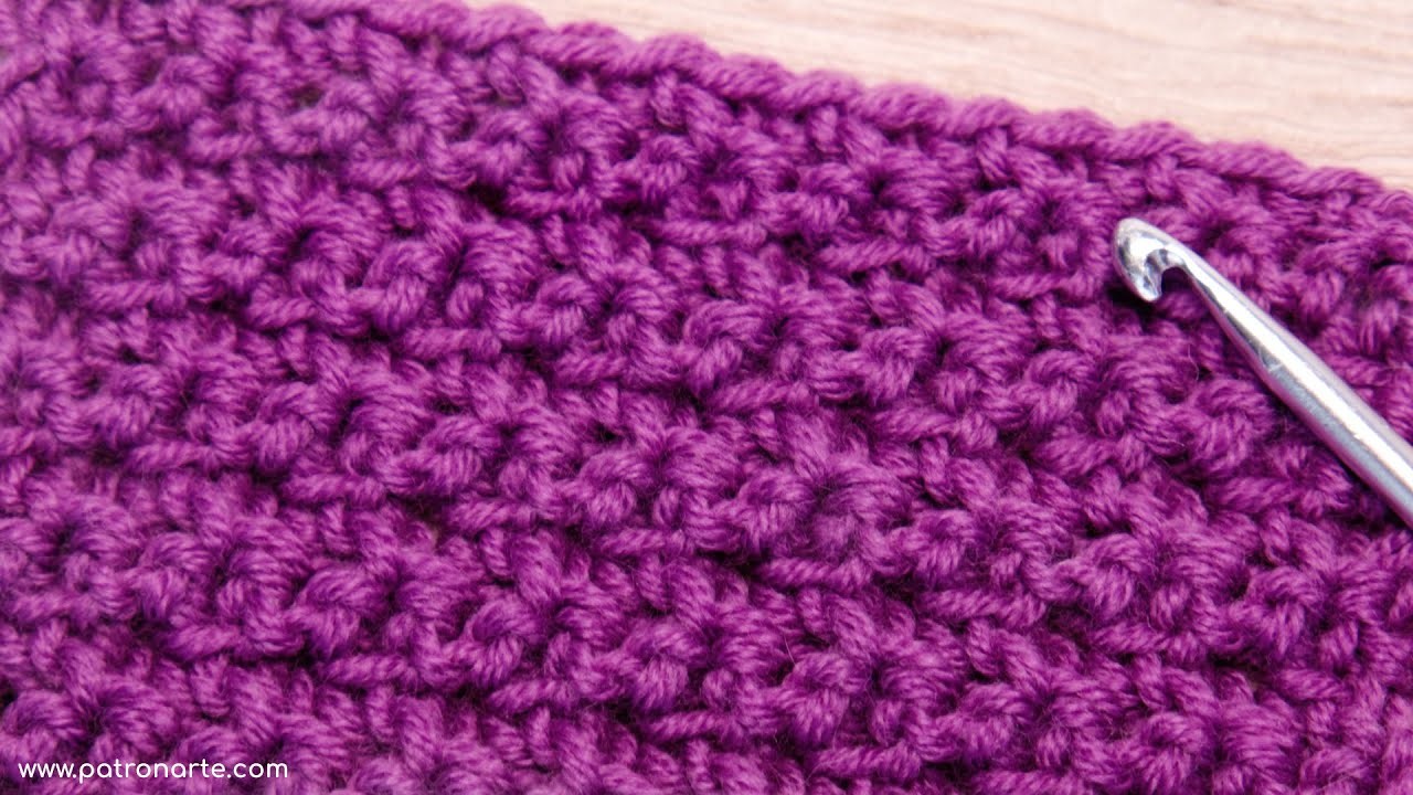 Cómo Tejer Fácil y Rápido Punto Arroz Doble de Crochet Ganchillo | Punto REVERSIBLE a Crochet Patrón