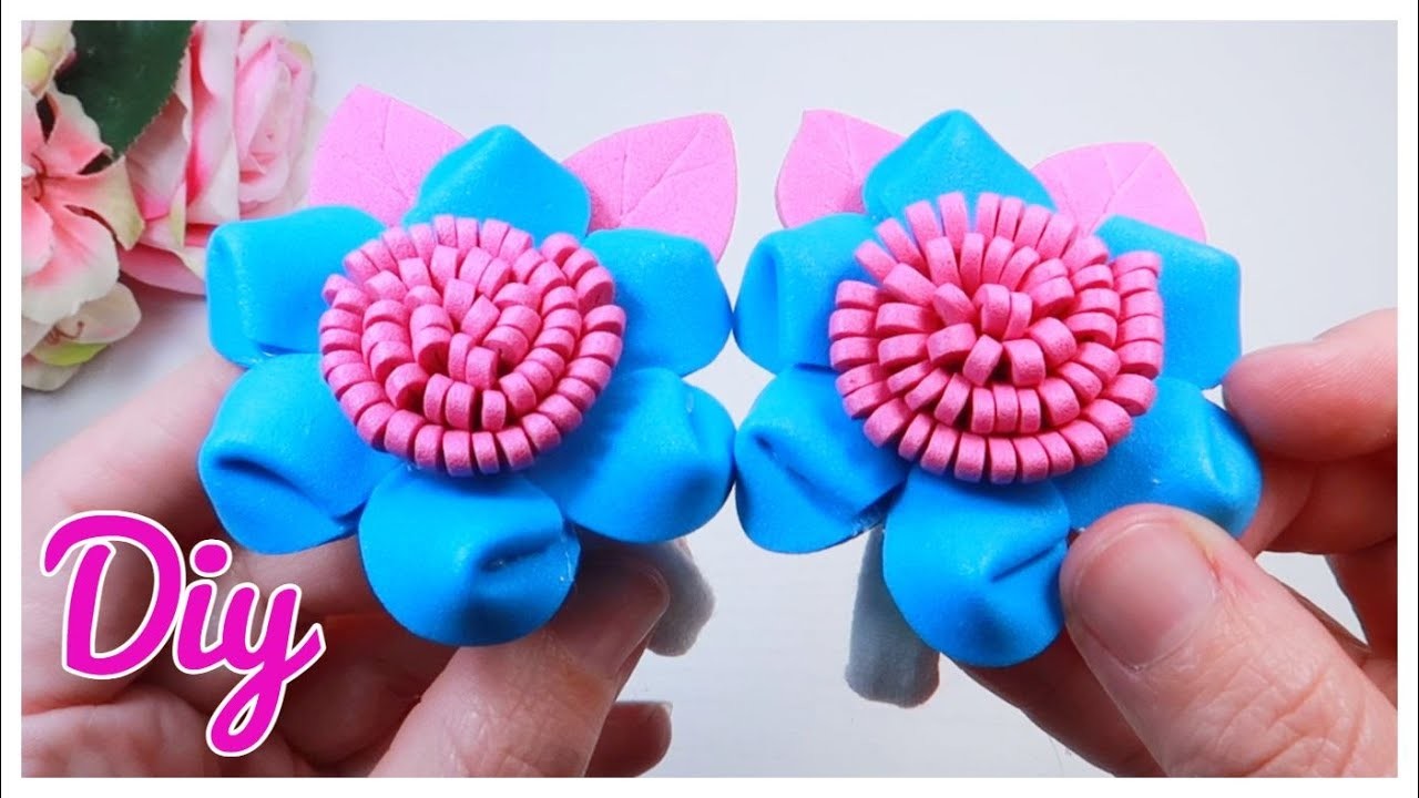 Diy Flores de foami o goma eva muy fáciles, tutorial paso a paso, Channelli manualidades
