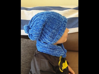 Gorro caído a crochet paso a paso en español