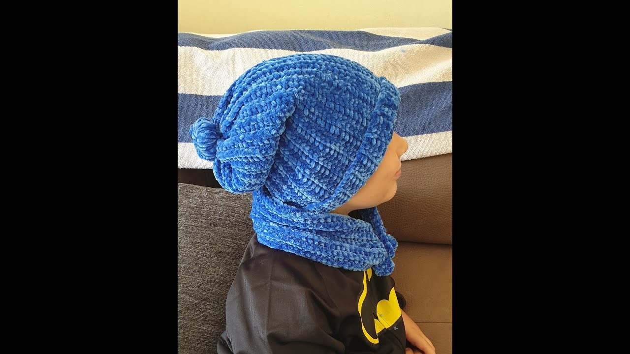 Gorro caído a crochet paso a paso en español