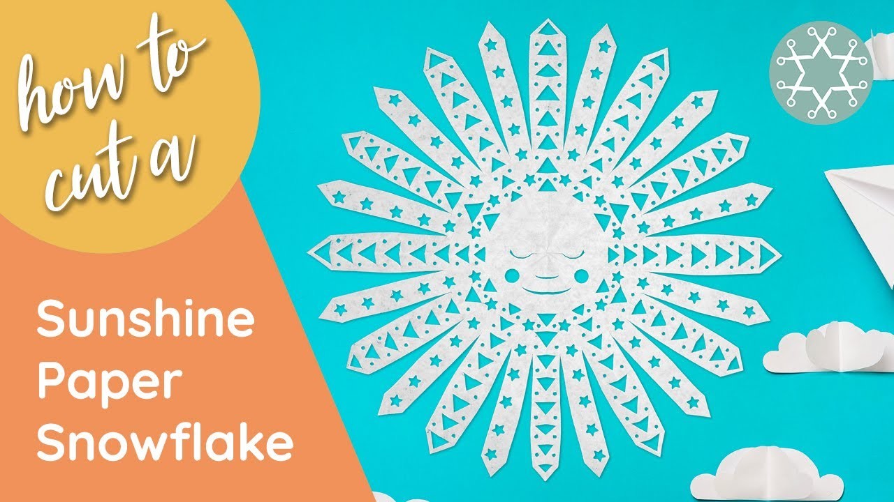 Sunshine Paper Snowflake - Paper Snowflake Ideas - DIY Paper Snowflake