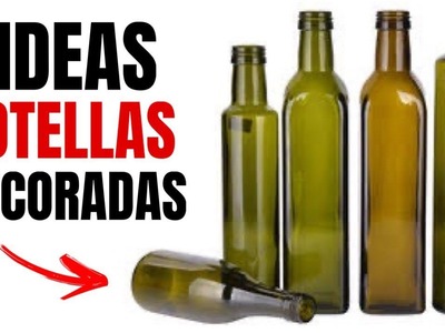 Botellas de Vidrio Decoradas - 4 IDEAS INCREÍBLES Y FÁCILES DE HACER