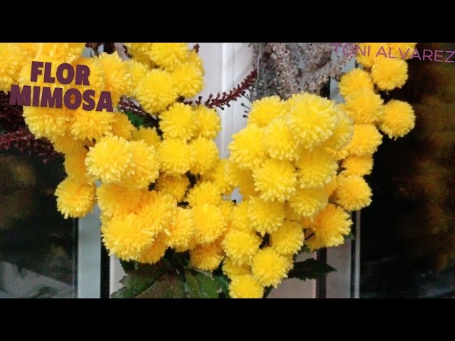 Flor Mimosa "crochet "