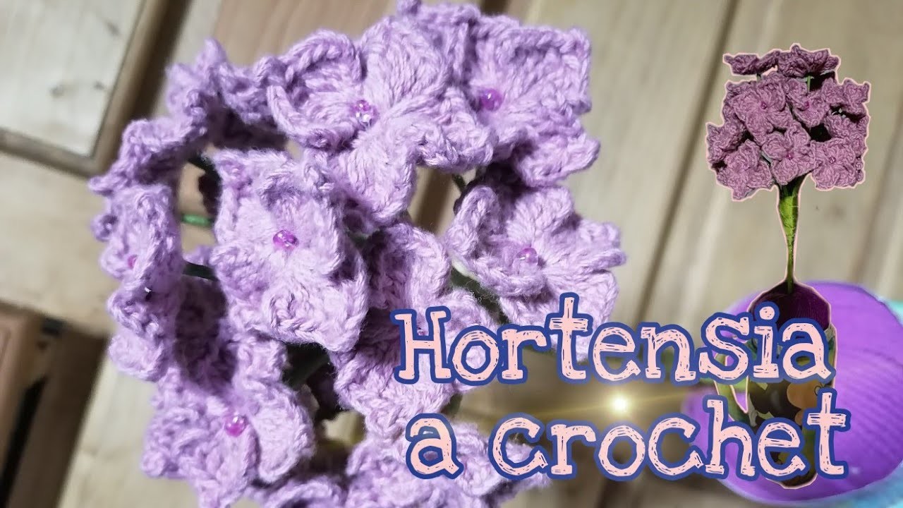 Hortensias a crochet.ganchillo