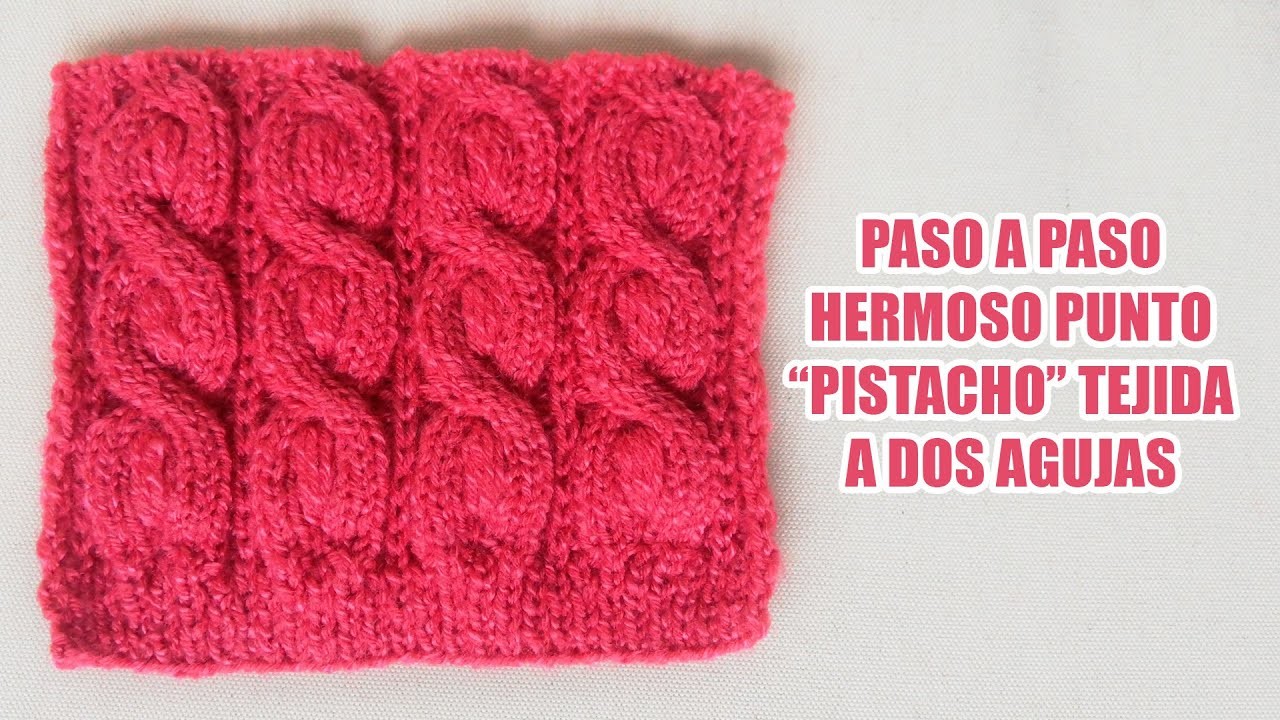 Paso a paso hermoso punto “pistacho” tejida a dos agujas | Manualidades Julia