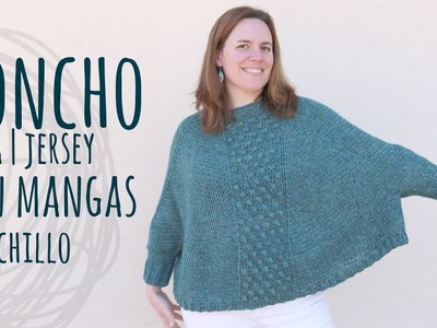 PONCHO CON MANGAS MUY FÁCIL Y RÁPIDO | Ganchillo - Crochet | Lanas y Ovillos
