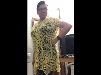 Blusa, blusón o vestido tejido a crochet (Con granny hexagonal) Parte 4