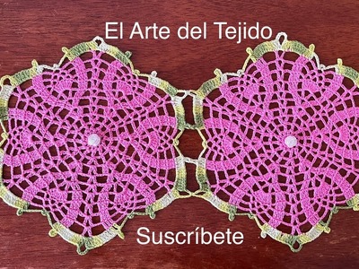 Carpeta individual.pieza para manteles.tejido crochet