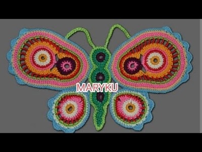 MARIPOSAS TEJIDAS A CROCHET ,DIFERENTES FORMAS Y TAMAÑOS PARA INSPIRAR Y CREAR.MARYKU ????????????????????