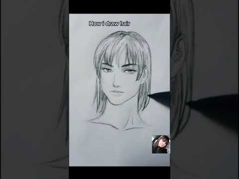 Cómo dibujar CABELLO corto de mujer realista muy FÁCIL paso a paso ???? #shorts | Trucos Lindos Shorts