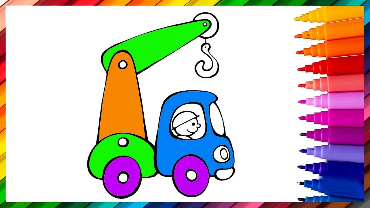 Dibuja y colorea el coche????. Dibujos para niños