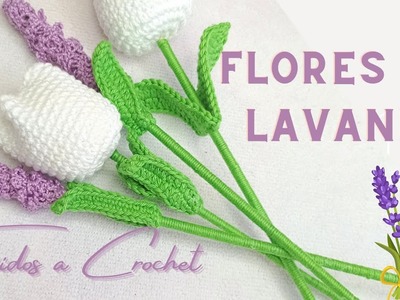 Flor Lavanda Tejida a Crochet Fácil. ramos de flores para el 14 de febrero. San Valentín