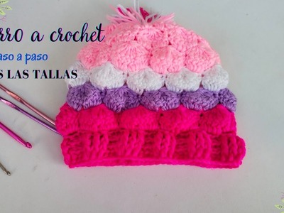 ???????????????? GORRO A CROCHET TEJIDO EN PUNTO MASVAVISCO paso a paso