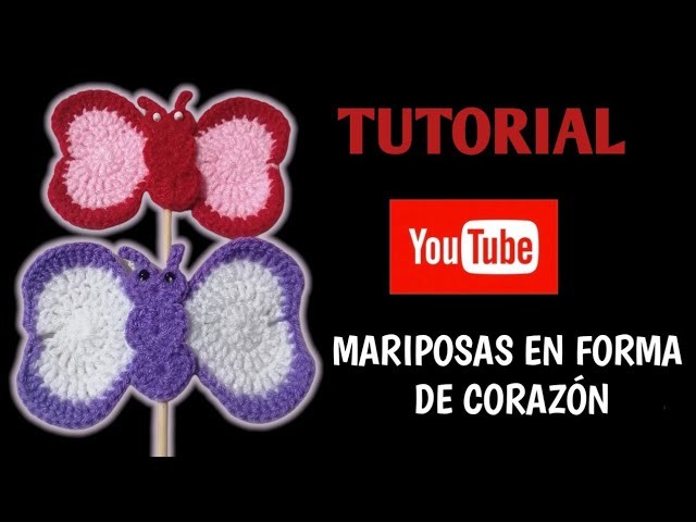 MARIPOSA EN FORMA DE CORAZÓN TEJIDA A CROCHET|Charlott Tejidos