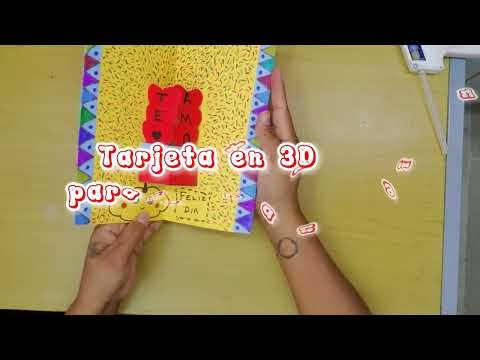 Diy- tarjeta 3D para san valentin.manualidades