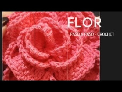 Flor a Crochet con relieve