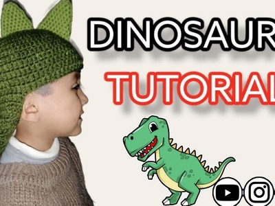 Knitted dinosaur hat ???? GORRO de DINOSAURIO Tejido con ganchillo  ????