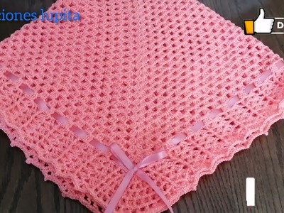 Manta o cobija para bebé (muy fácil de hacer) #paraprincipiantes #crochet