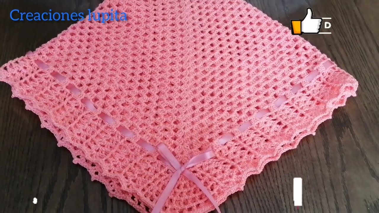 Manta o cobija para bebé (muy fácil de hacer) #paraprincipiantes #crochet