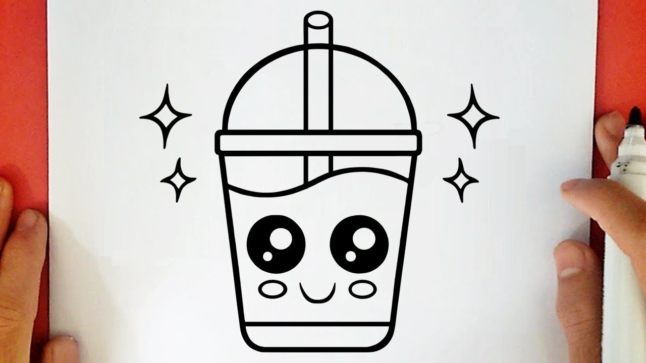 COMO DIBUJAR UN VASO DE BEBIDA KAWAII????????