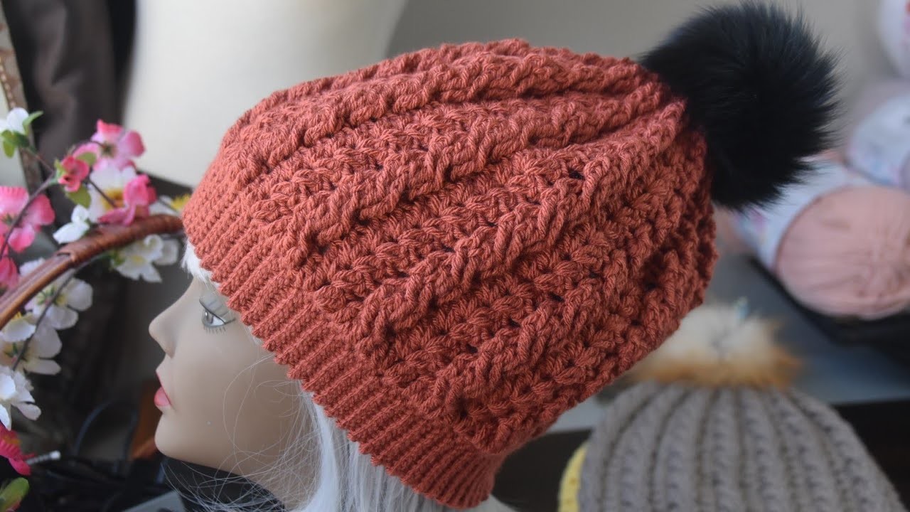 Cómo tejer un gorro a crochet. Cable stitch hat