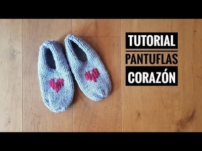 Cómo tejer unas zapatillas. pantuflas corazón con telar (Tutorial DIY)