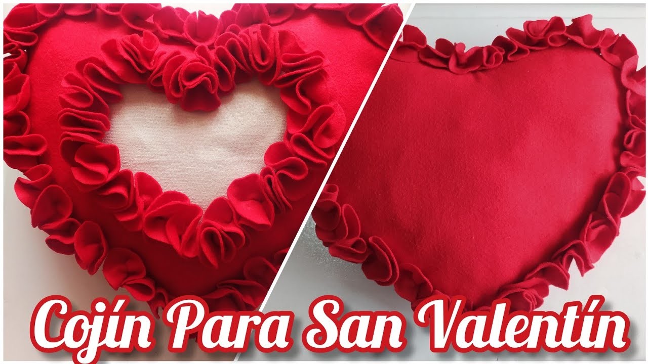 DIY.COMO HACER UN COJÍN DE CORAZÓN ❤️. para decorar o regalar en San Valentín
