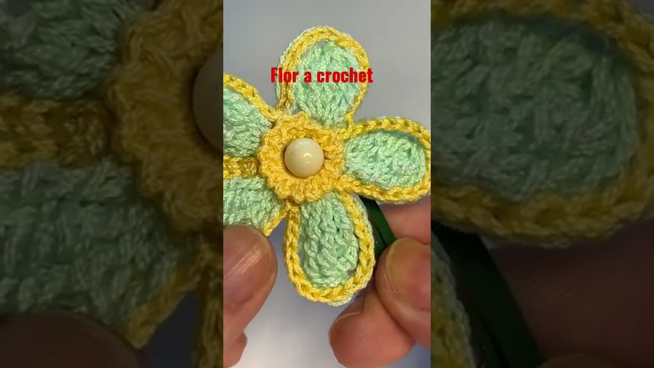 Crochet flores paso a paso #shorts  #comotejer #crochet