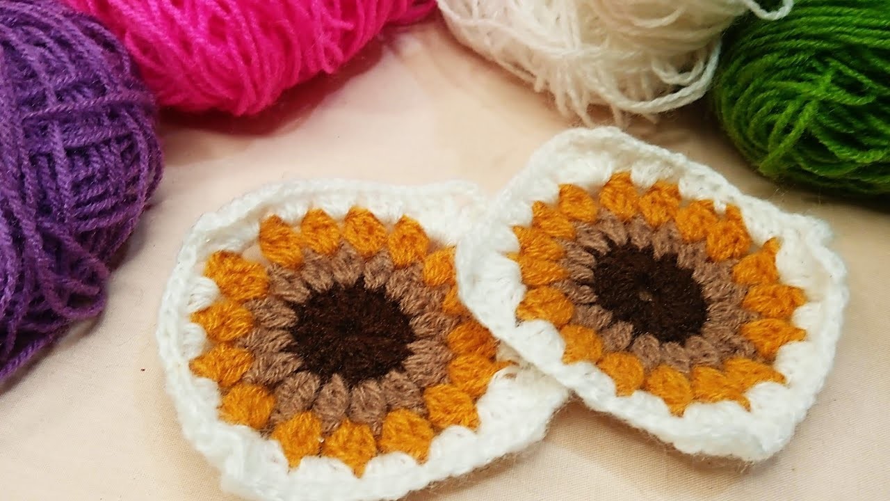 GIRASOL FÁCIL TEJIDO A CROCHET PASO A PASO