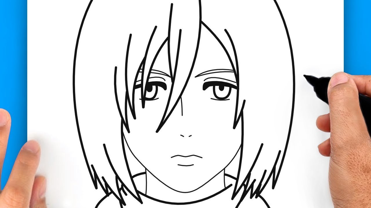 COMO DIBUJAR ANIME: Como Dibujar a Mikasa - Paso a Paso (FÁCIL)