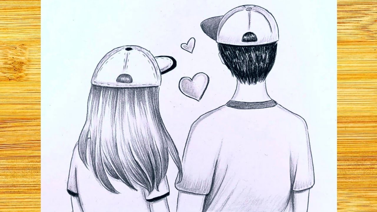 ❤️Simple Valentine's Day Drawing ❤️ How to Draw a Valentine's Day Couple ❤️ Online Pencil Drawings❤️