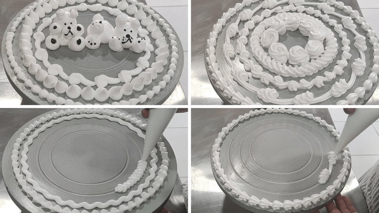 Como decorar pasteles con manga desechable y sin boquillas o duyas | 4 cortes en mangas desechables