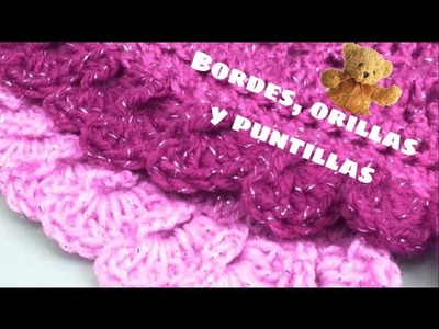 Crochet : Borde de bufanda, Orilla, Puntilla