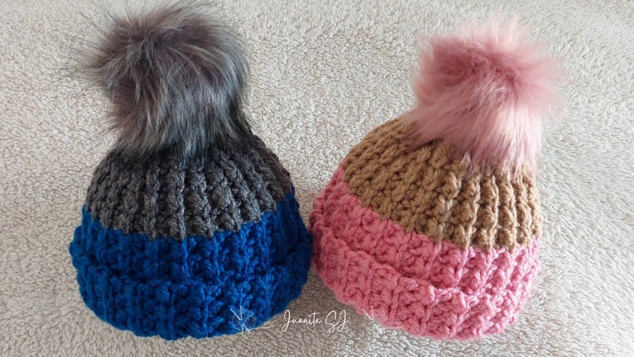 CÓMO TEJER GORRO A CROCHET PASO A PASO TODAS LAS TALLAS