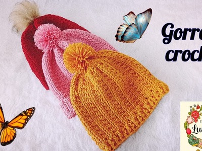 Gorro a crochet fácil de hacer #tejidos #gorros