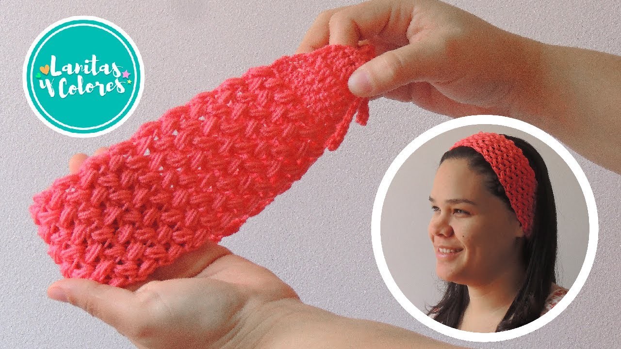 ???????? HERMOSO accesorio tejido a crochet PARA EL CABELLO | Punto mini frijol