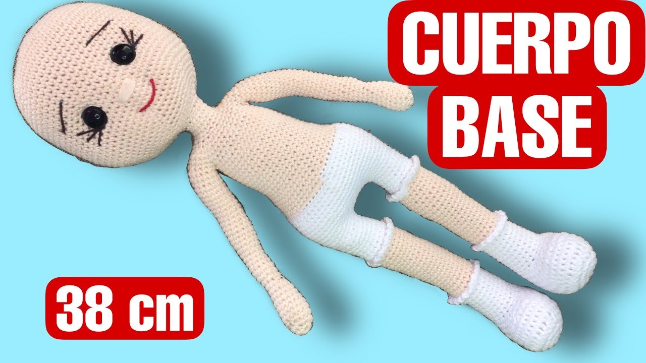 TUTORIAL | Cuerpo base Amigurumi 38cm | #cuerpobase #amigurumi #crochet