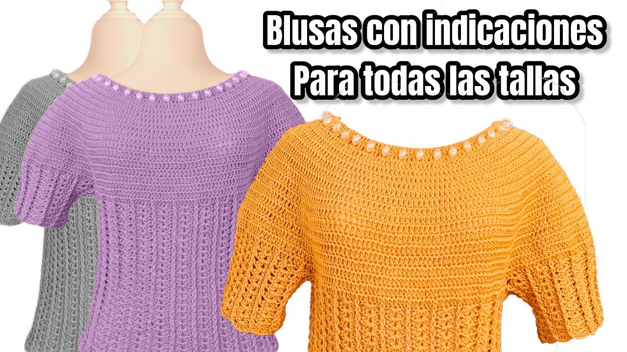 ????Hermosa Blusa para dama tejida a crochet de temporada 2022 | "Tutorial completo" patrón a crochet