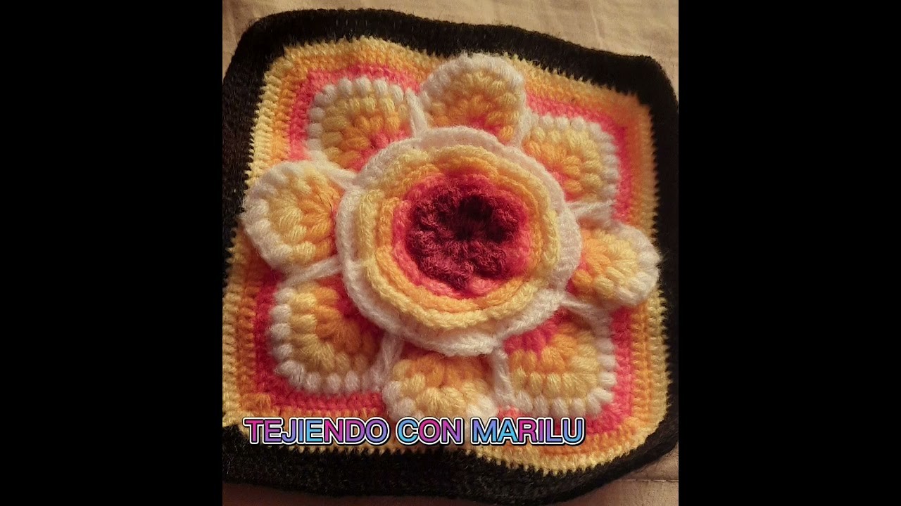 Lindo modelo de colcha tejido a crochet