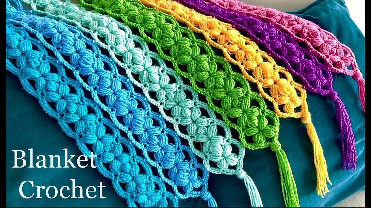 Manta a Crochet facil de hacer tejido de punto flores Jazmin